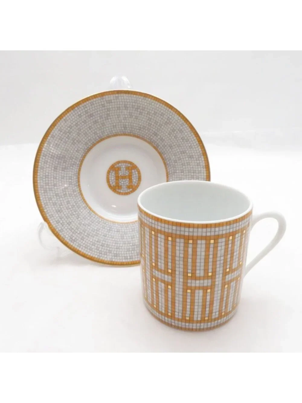 Hermes Un Mosaic 24 Coffee Cup & Saucer